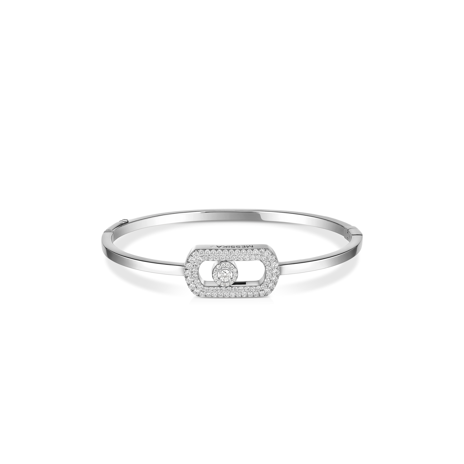 MESSIKA SO MOVE PAVÉ BANGLE WHITE GOLD DIAMOND BRACELET 13428-WG